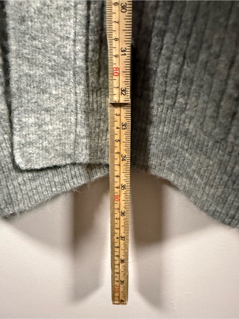 H&M Ribbed Open-Front Cardigan - Gray - Picture 2 of 4